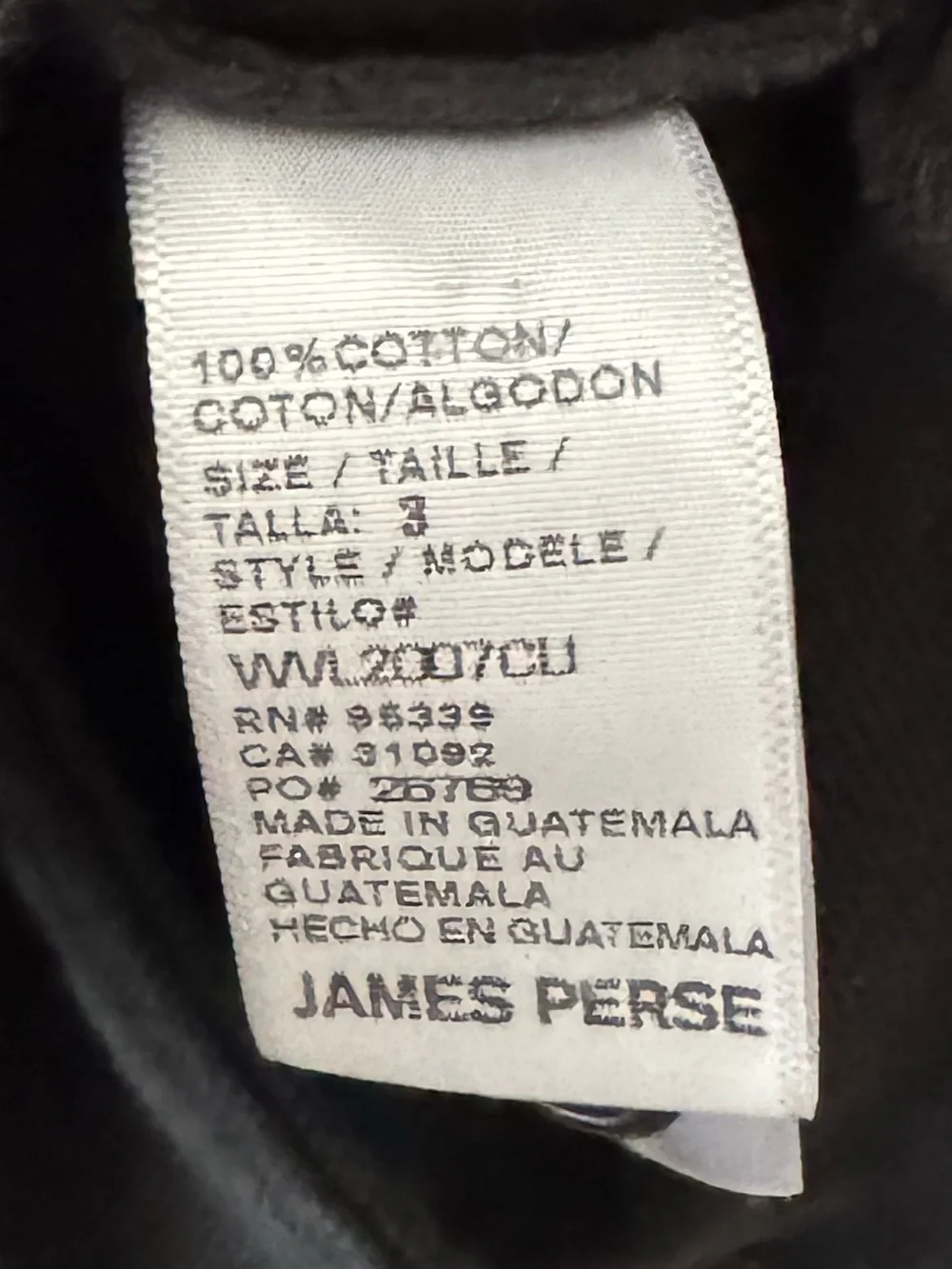 James Perse 100% Cotton Field Utility Military Jacket Large Washed Black Casual - Picture 8 of 9
